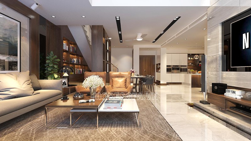 Bộ bàn ghế sofa góc phòng khách